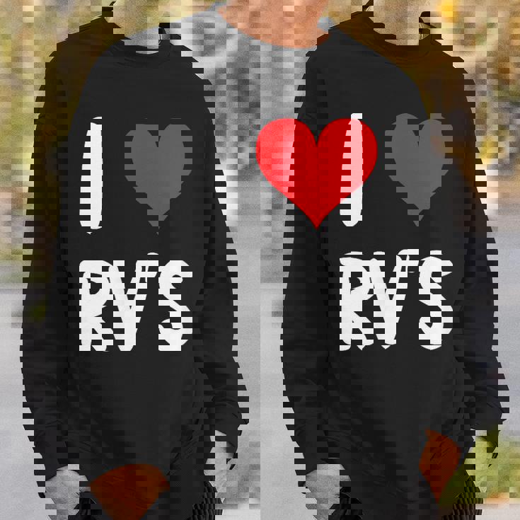 I Love Rv のレクリエーションビークル キャンプ キャンピングカー 旅行 旅行 スウェットシャツ 彼への贈り物