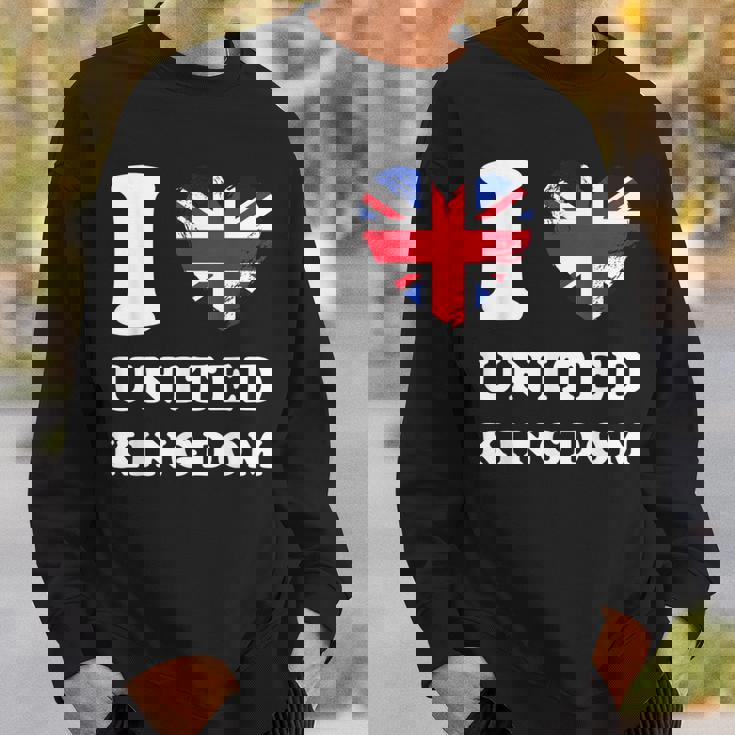 I Love United Kingdom ハートフラッグ イギリス Uk グレートブリテン スウェットシャツ 彼への贈り物