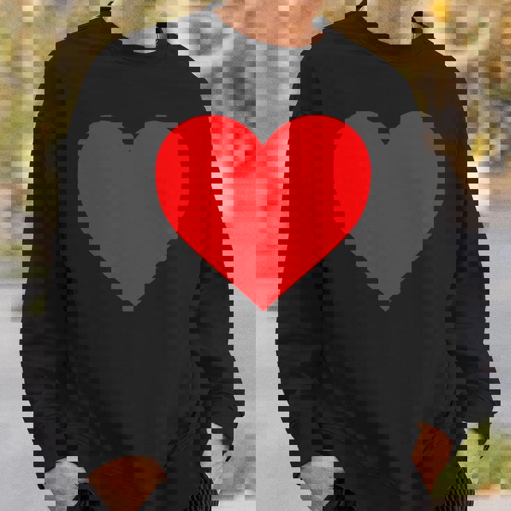 I Love You レッドハート バレンタインデー 絵文字 スウェットシャツ 彼への贈り物
