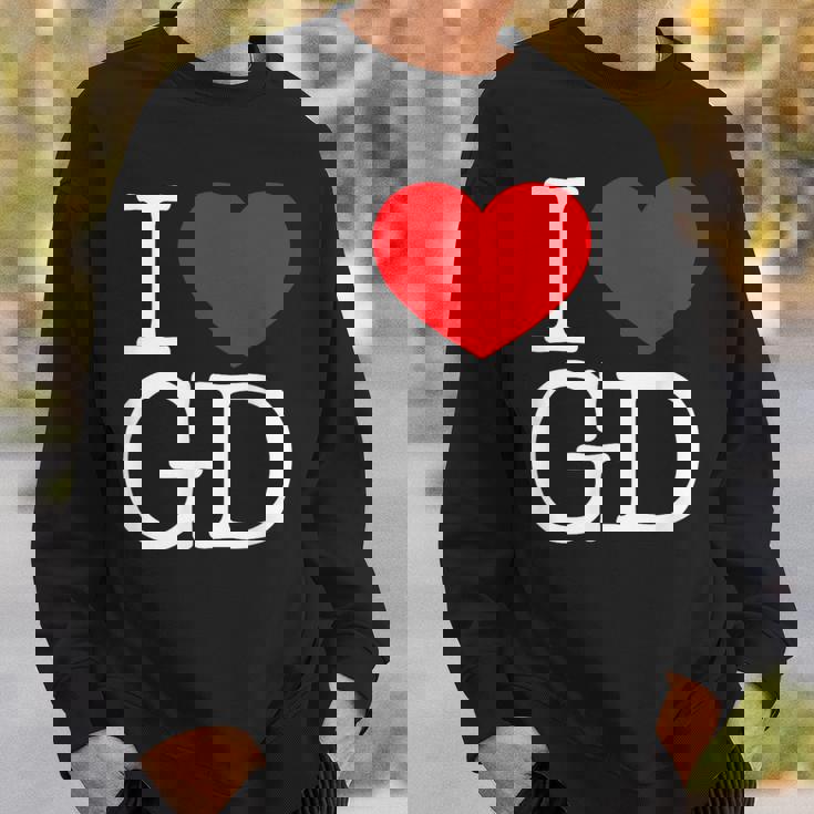 I Love ハート Gd スウェットシャツ 彼への贈り物