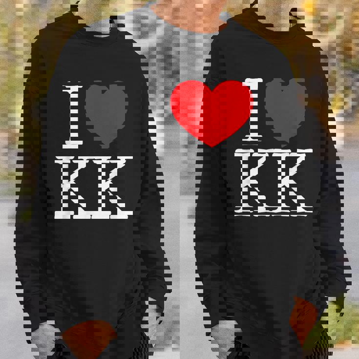 I Love ハート Kk スウェットシャツ 彼への贈り物