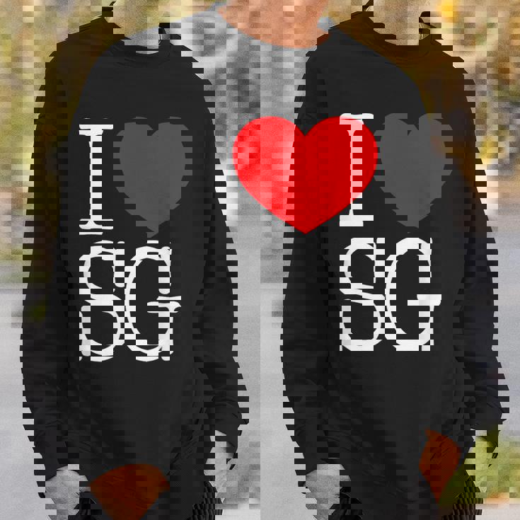 I Love ハートg スウェットシャツ 彼への贈り物