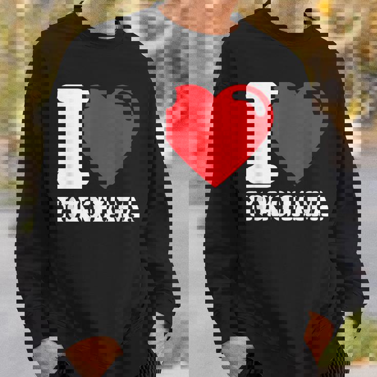 I Love 横浜市 日本文化 美しい日本 横浜大好き スウェットシャツ 彼への贈り物