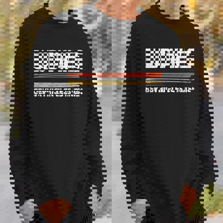 Ludwig Everything Else Is Noise クラシック音楽ドラムスティック スウェットシャツ 彼への贈り物