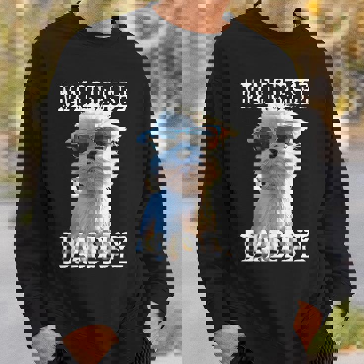 Maltese Daddyマルチーズ お父さん 犬 お父さん 父の日 お父さん スウィート・マルチーズ スウェットシャツ 彼への贈り物