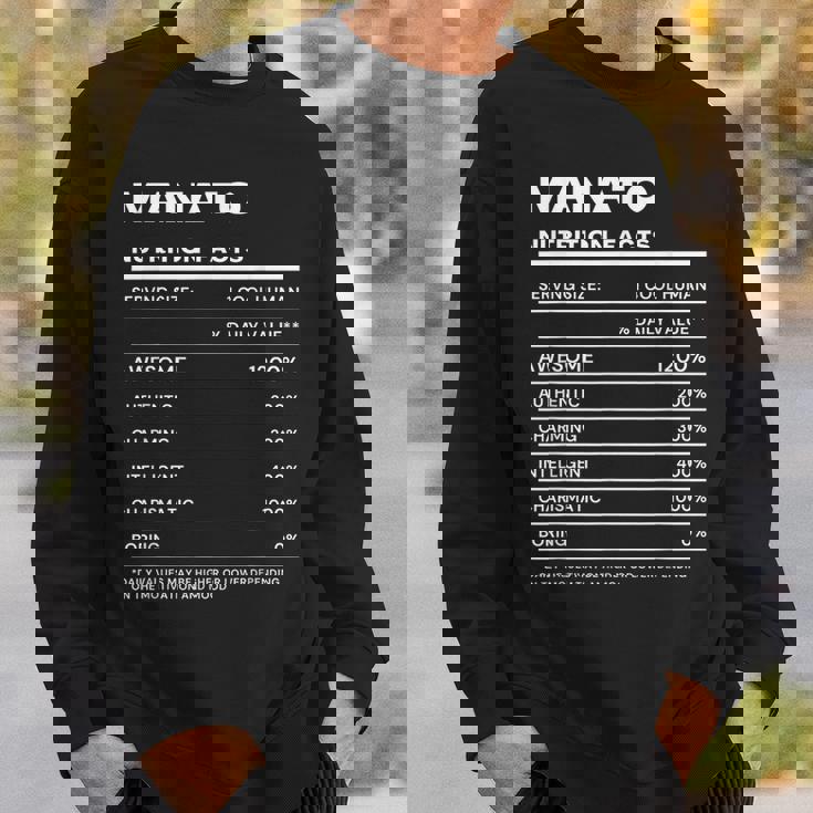 Manato 栄養成分表示 スウェットシャツ 彼への贈り物