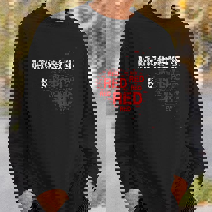 Manchester Is Red ファニー ユナイテッド フットボール サポーター スウェットシャツ 彼への贈り物