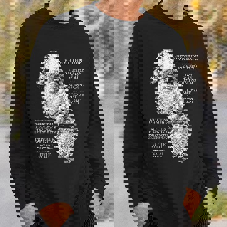 Marcus Aurelius ストイック哲学 ローマ哲学者の名言 スウェットシャツ 彼への贈り物