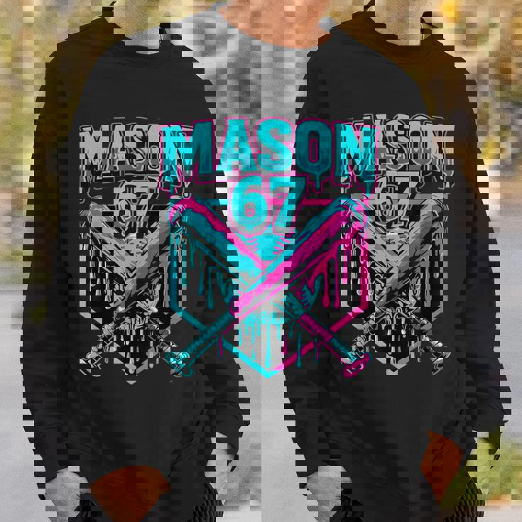 Mason 67 Ice Cream Drip Baseball Meme Graphics Sweatshirt Gifts for Him