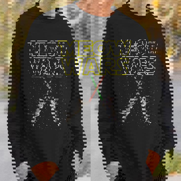 Meow Wars 猫シャツ 猫好きへの面白いギフト スウェットシャツ 彼への贈り物