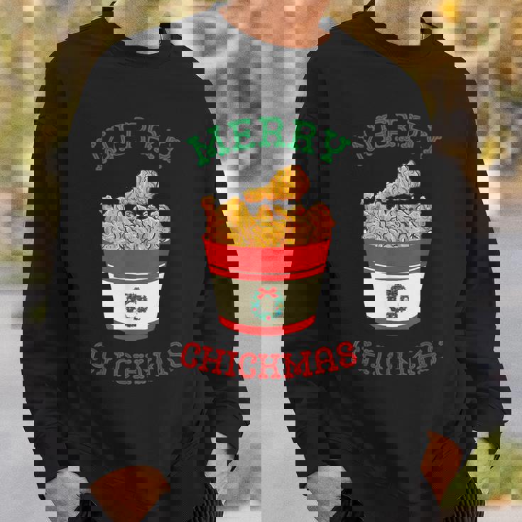 Merry Chickmas フライドチキン 面白い クリスマス フライドチキン スウェットシャツ 彼への贈り物