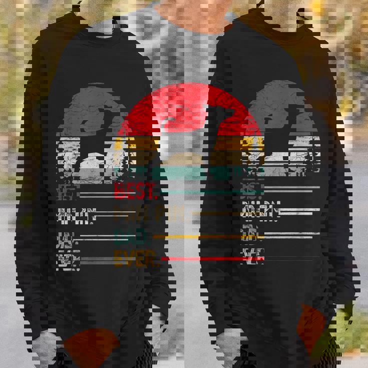 Miniature Pinscher Best Dad Ever Dogintage Retro Men Felpa Regalos para él