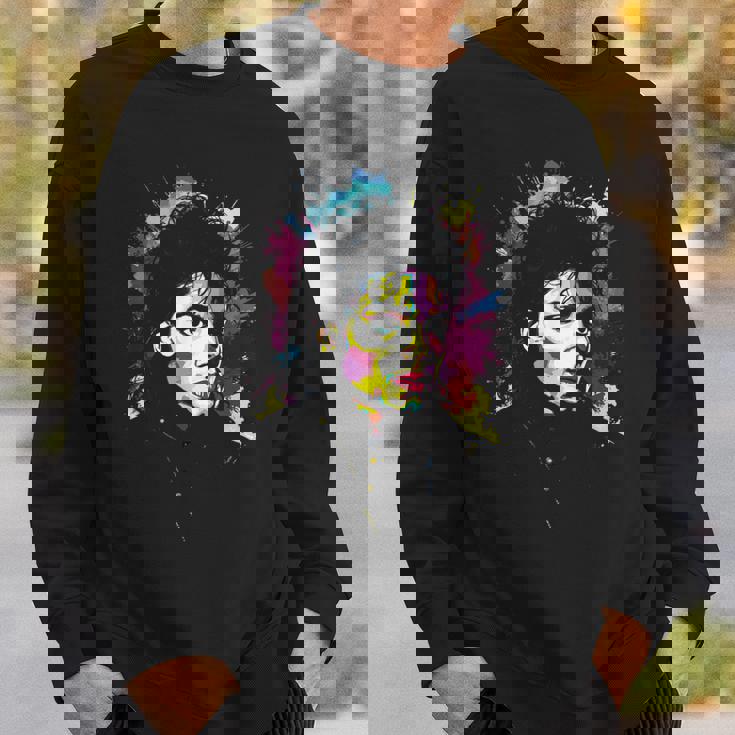 Mj Bad World 白黒スプラッター スウェットシャツ 彼への贈り物