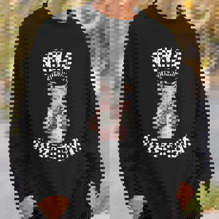 Mmaファイトチーム 面白い総合格闘技の豚 スウェットシャツ 彼への贈り物