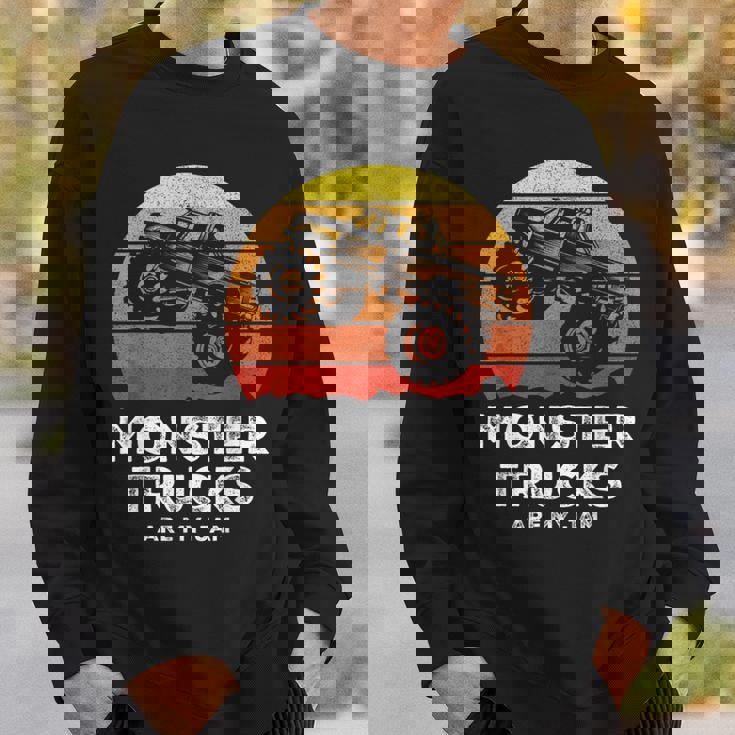 Monster Trucks Are My Jam シャツ モンスタートラック 面白い エンジン スウェットシャツ 彼への贈り物