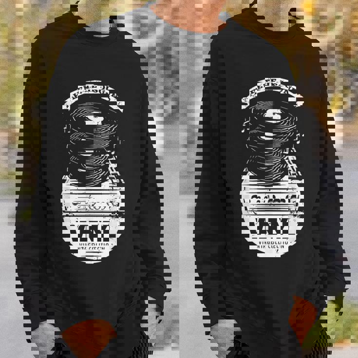 Music Is My Universe レトロなビニールレコードでサウンドを感じる スウェットシャツ 彼への贈り物