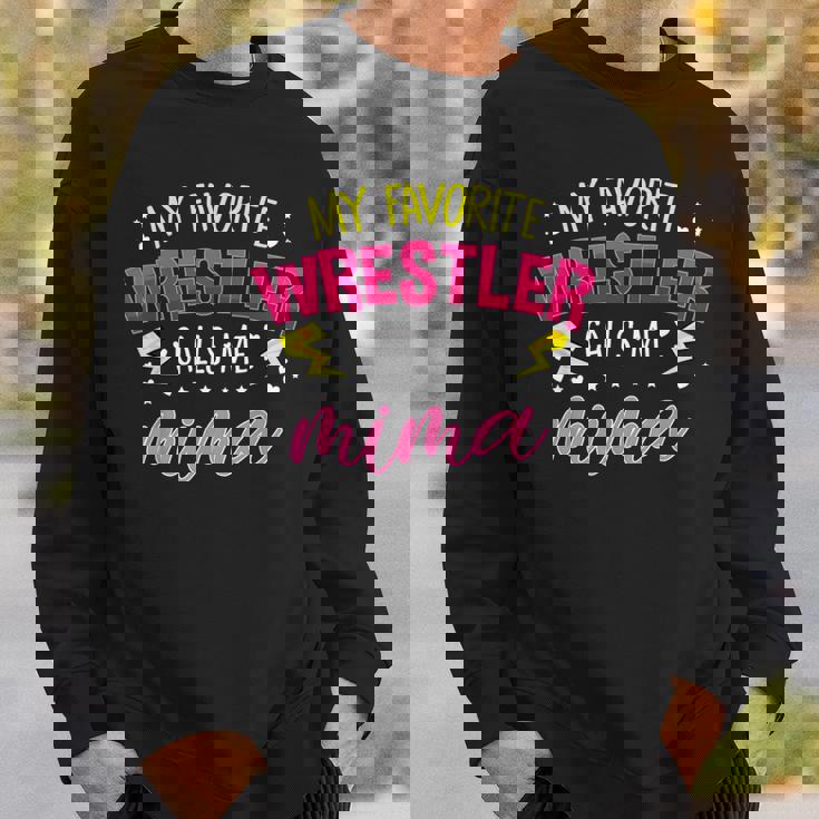 My Favorite Wrestler Calls Me Mima マッチングファミリーパーティー スウェットシャツ 彼への贈り物