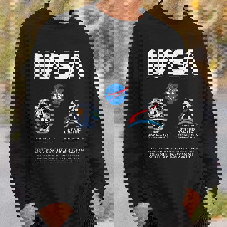 Nasa アポロ アルテミス ミッション ワーム バッジ ロゴ スウェットシャツ 彼への贈り物