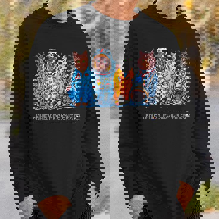 Nasa宇宙飛行士宇宙-猫の飛行服は両側で涼しい スウェットシャツ 彼への贈り物