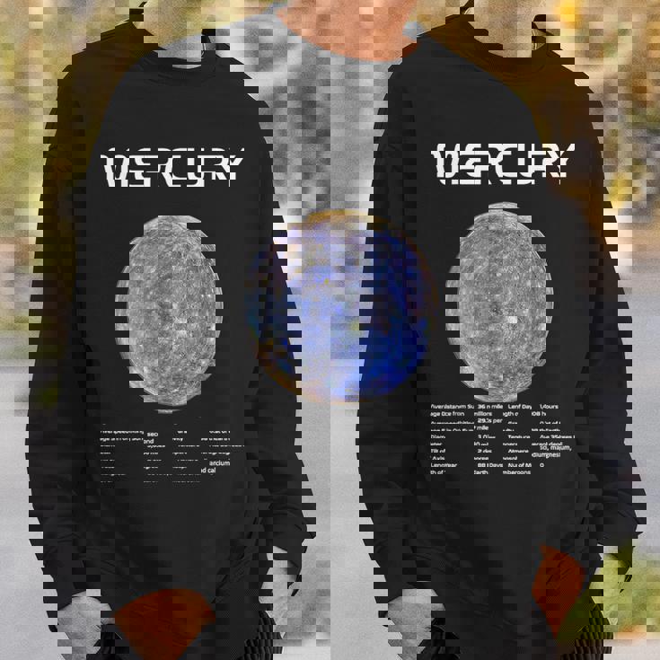 Nerdy Mercury 天文学 科学惑星 太陽系 ホワイト スウェットシャツ 彼への贈り物