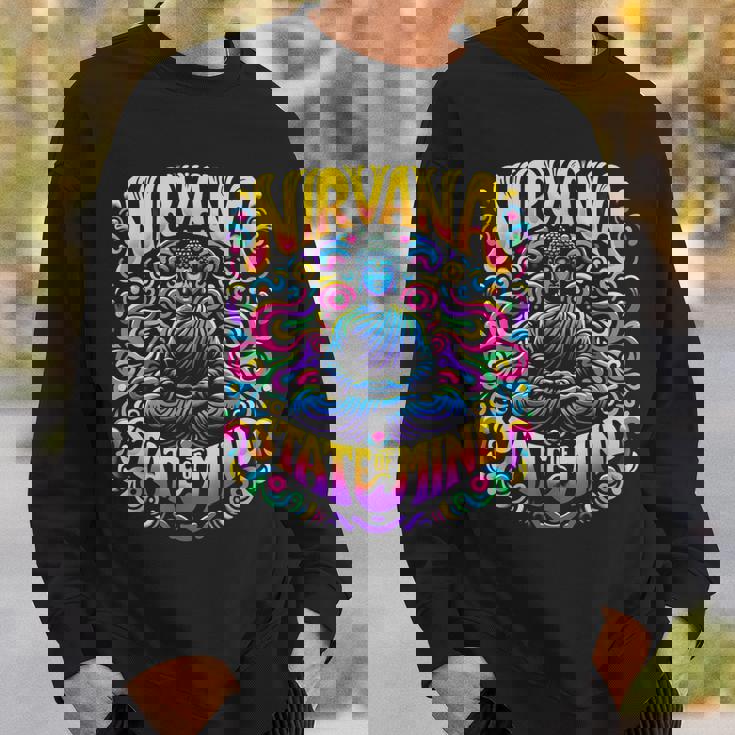 Nirvanatate Of Mind 瞑想 面白いグラフィックtシャツ スウェットシャツ 彼への贈り物
