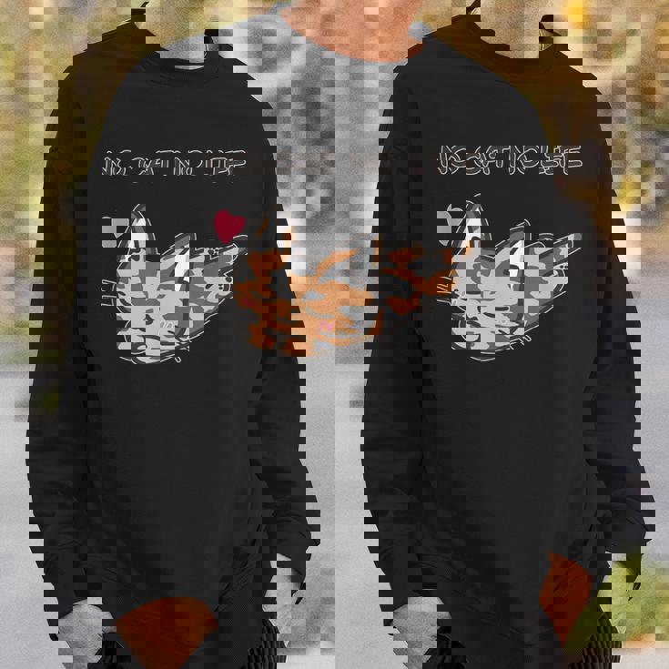 No Cat No Life サビ猫ver 猫好き かわいい スウェットシャツ 彼への贈り物