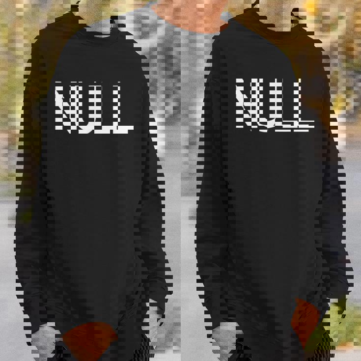 Null Computer サイエンスコード エラー ユーモア エンジニア スウェットシャツ 彼への贈り物