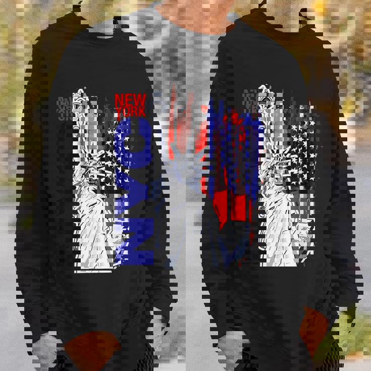 Nyc ニューヨーク市自由の女神 アメリカ国旗 スウェットシャツ 彼への贈り物