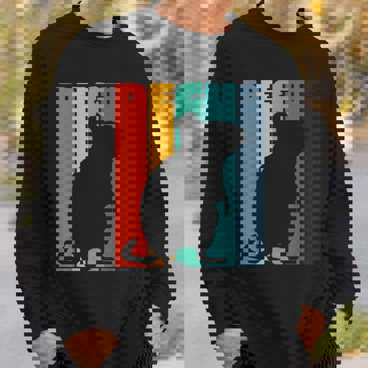 Octodon Degus 格言 ヴィンテージ シルエット レトロ デグ スウェットシャツ 彼への贈り物