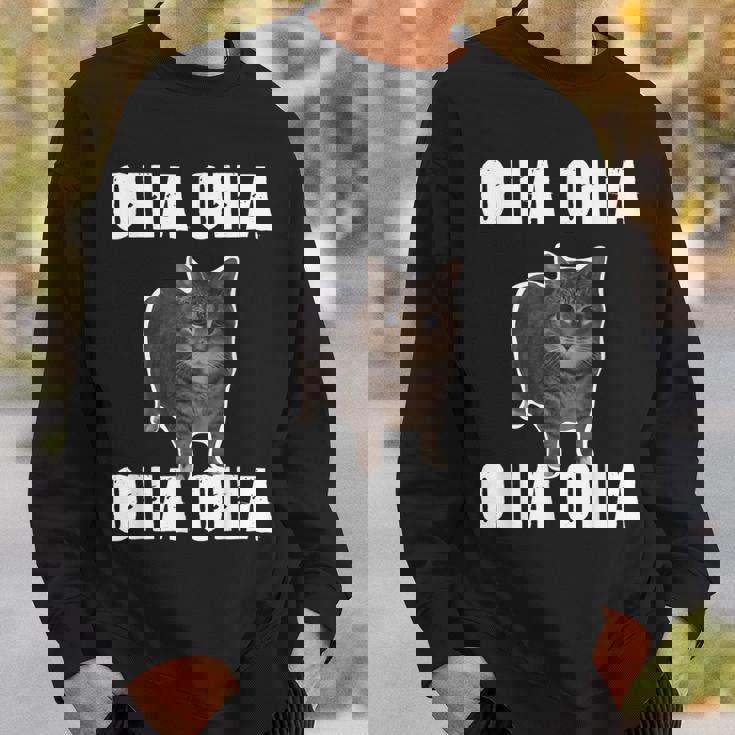 Oiia Oiia スピニング インターネット ミーム 猫 ユーモラス 面白い ブレイン スウェットシャツ 彼への贈り物