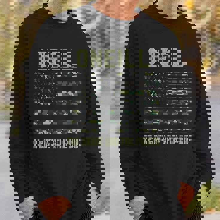 Oneill 姓 姓 迷彩 アメリカ国旗 スウェットシャツ 彼への贈り物