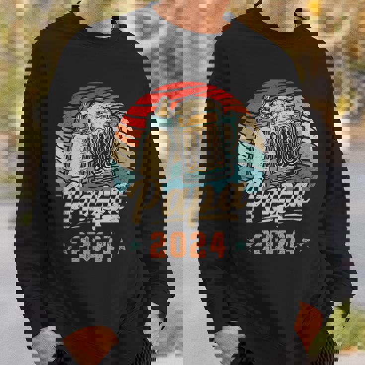 Papa 2024 年のパパ 初めての父の日 若いパパ 新しいパパ スウェットシャツ 彼への贈り物