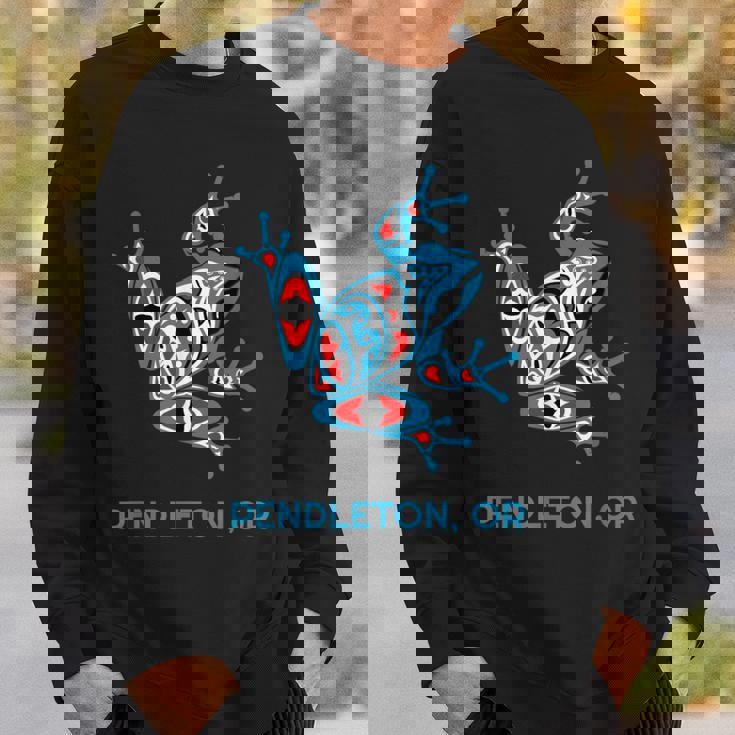 Pendleton オレゴンレッドブルフロッグ Pnw アート ネイティブアメリカン スウェットシャツ 彼への贈り物