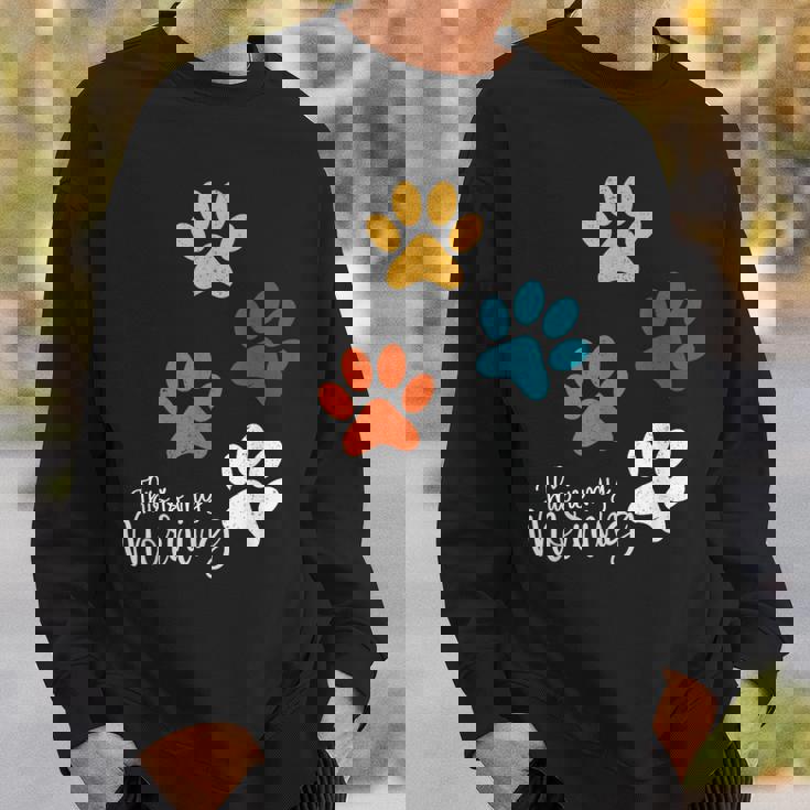 Pet Lover 肉球 犬 子犬 猫 プリント 肉球 ペット好き スウェットシャツ 彼への贈り物