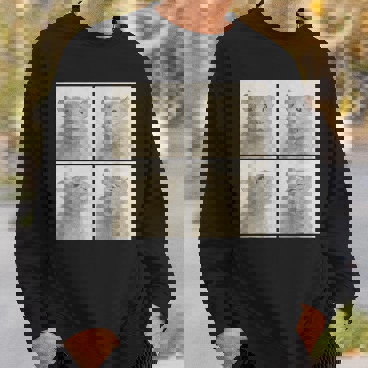 Photobooth おもしろ動物ネズミヴィンテージ自撮り写真撮影 スウェットシャツ 彼への贈り物