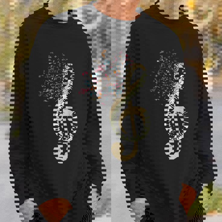 Pianist クラシカル楽器 ト音記号キーボード ピアノ スウェットシャツ 彼への贈り物