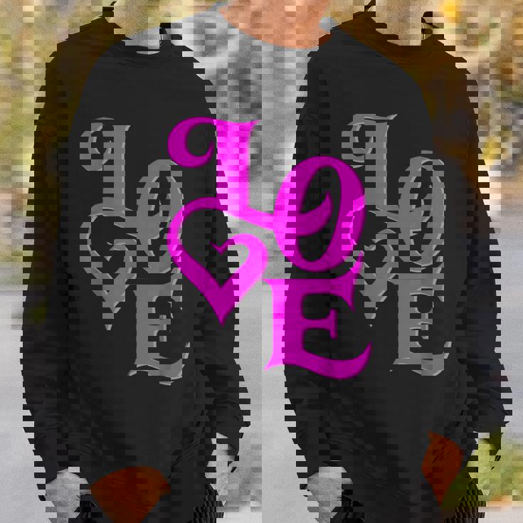 Pink Love ピンクカラーグラフィック スウェットシャツ 彼への贈り物