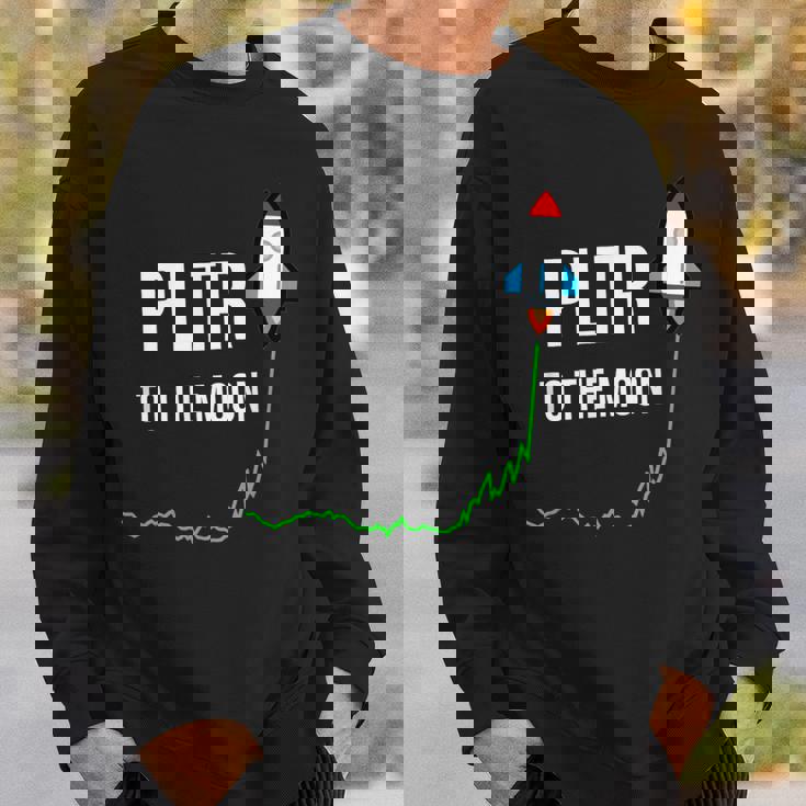 Pltr To The Moontock Ticker Wsb 面白いミーム スウェットシャツ 彼への贈り物