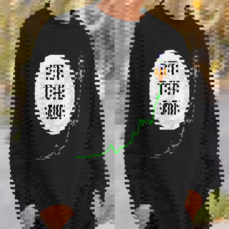 Pltr トゥザムーン株式ティッカー Wsb 面白いミーム スウェットシャツ 彼への贈り物