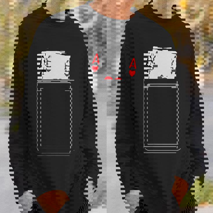 Pocket Aces Pokerpades & Heart 面白いポーカー ギフト スウェットシャツ 彼への贈り物
