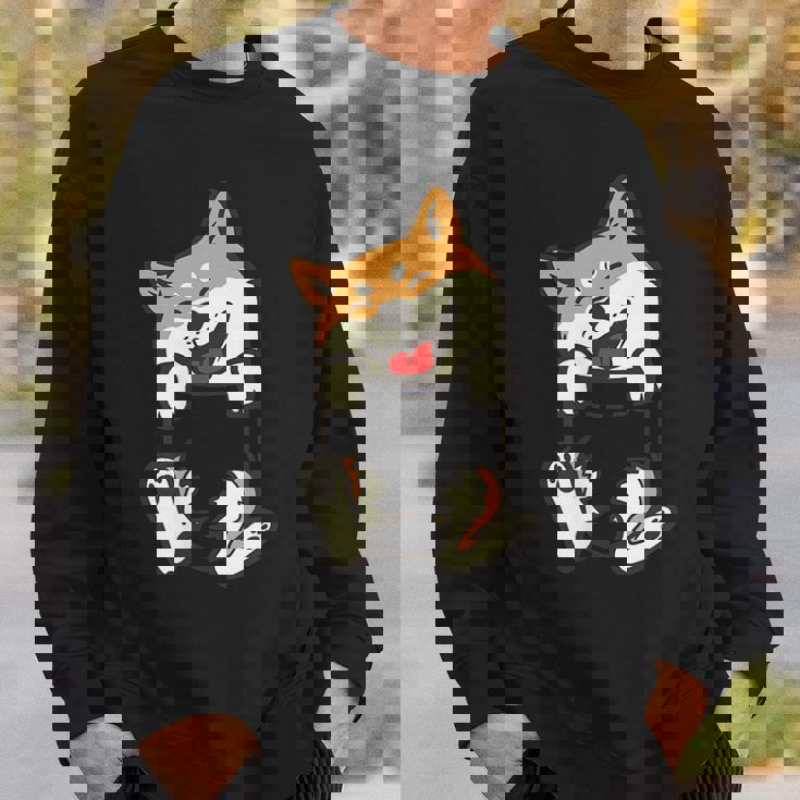 Pockethiba Inu Feet Cute Doge Akita Dog Lover Owner スウェットシャツ 彼への贈り物