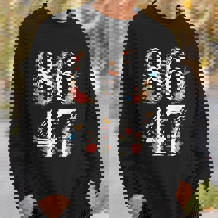 Political 8647 フローラル アンチトランプ スウェットシャツ 彼への贈り物