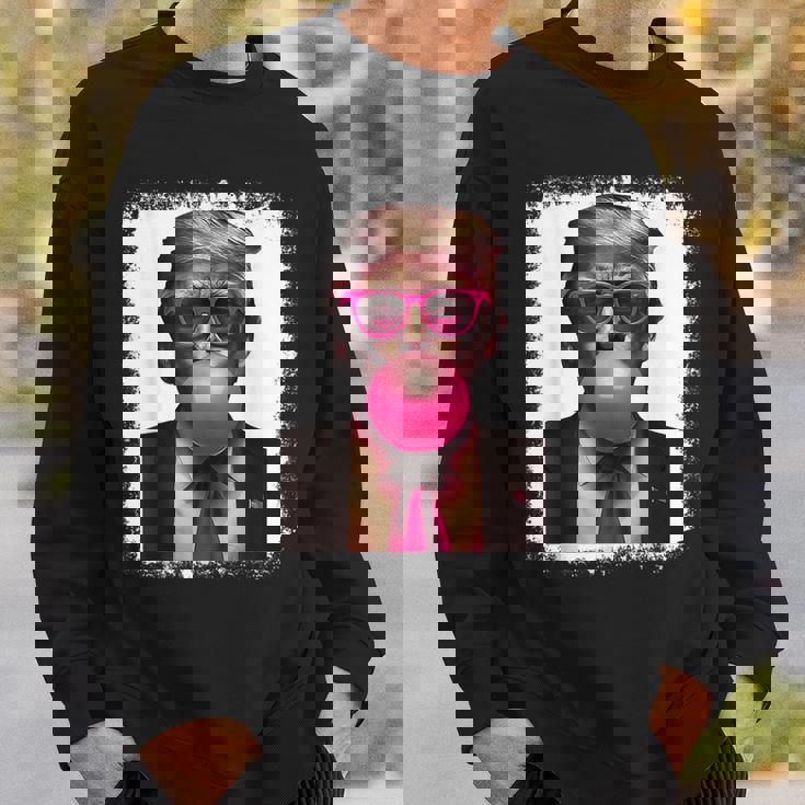 Pro Trump Bubble Gum Pink Glasses Donald Trump スウェットシャツ 彼への贈り物