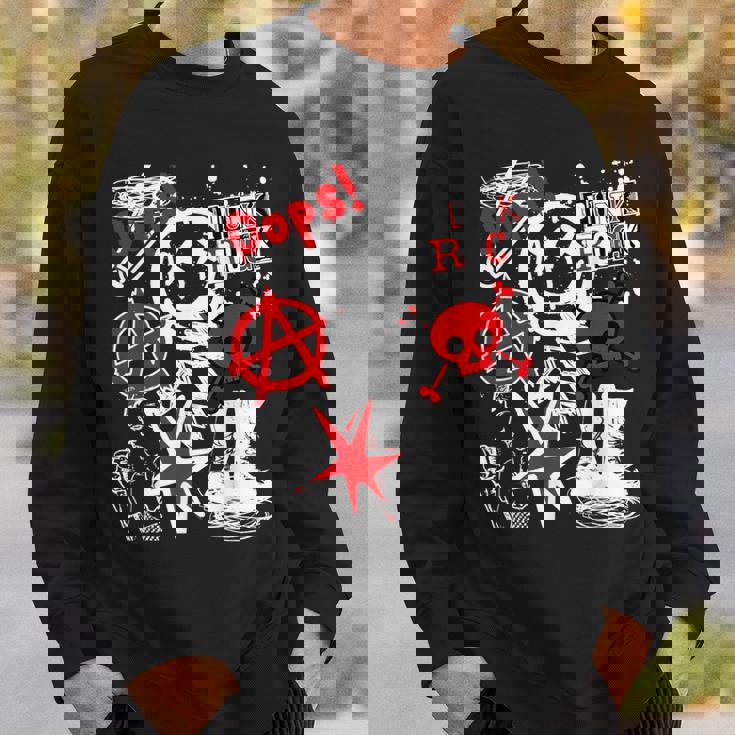 Punk's Not Dead ブラック&レッド スウェットシャツ 彼への贈り物