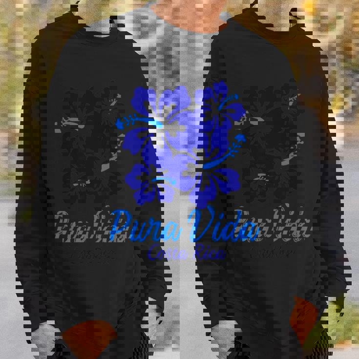 Puraida コスタリカ ブルー ハイビスカス スウェットシャツ 彼への贈り物