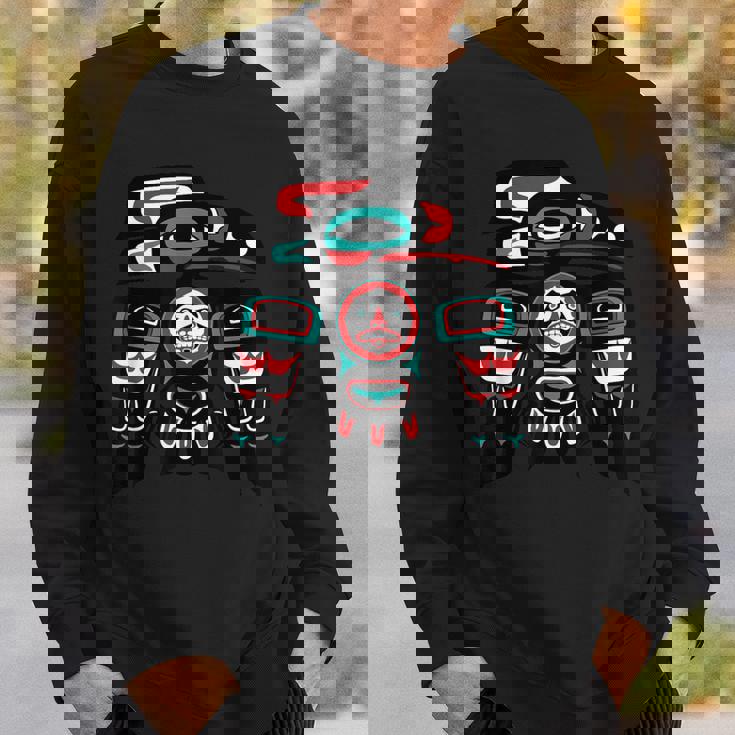 Raven ネイティブアメリカン プライド ハイダ トリンギット トーテム スウェットシャツ 彼への贈り物