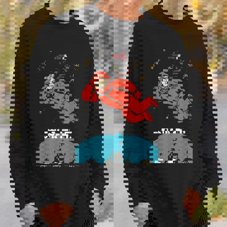 There's No God レトロ 無神論者 ユーリ ガガーリン スペース スウェットシャツ 彼への贈り物