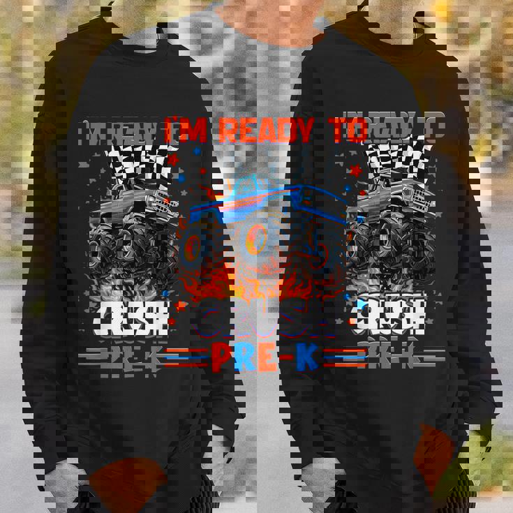 Ready To Crush Pre-K Pre K Monster Truck Back To School Boy Sweatshirt Gifts for Him