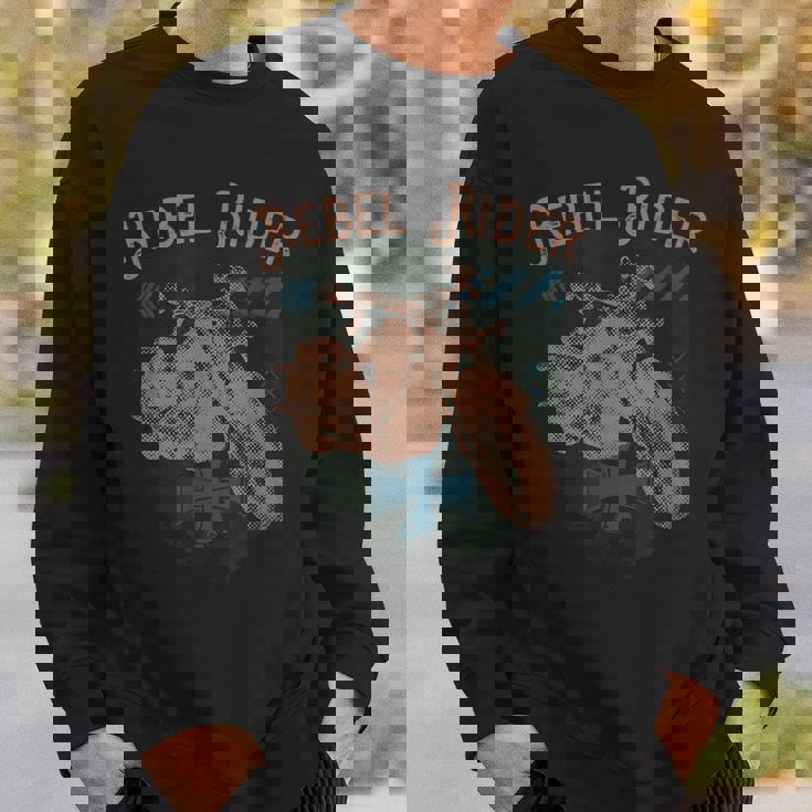 Rebel Rider オートバイ ビンテージ ロッカー バイカー スウェットシャツ 彼への贈り物