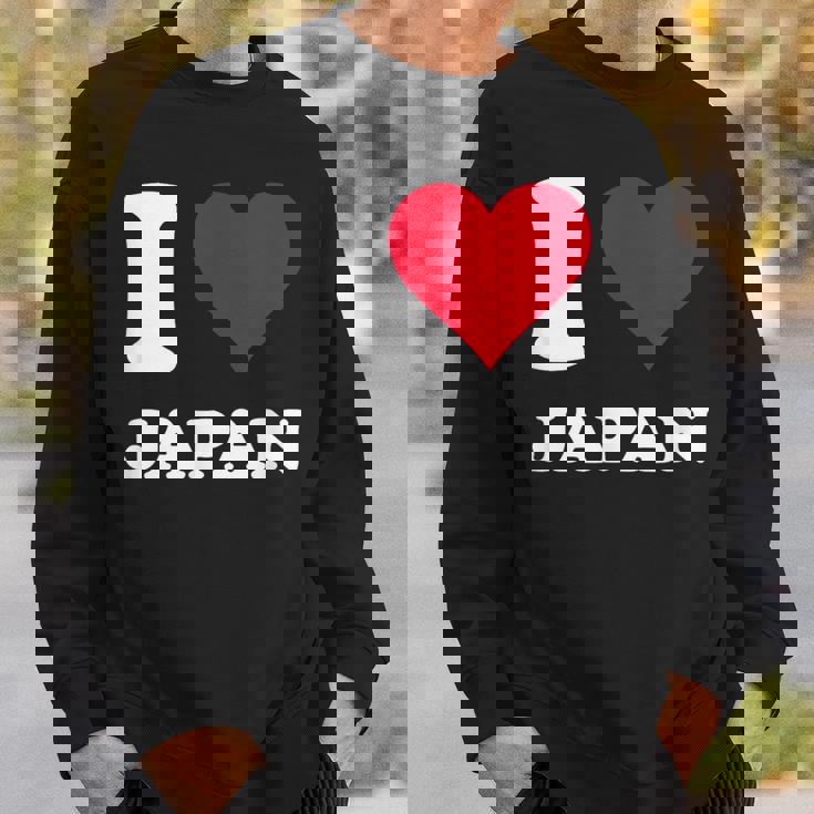 Red Heart I Love Japan スウェットシャツ 彼への贈り物